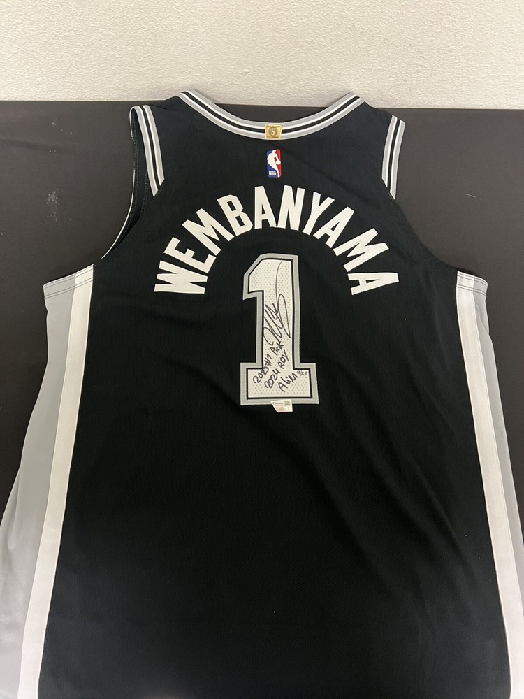 Victor Wembanyama Spurs Signed Nike Icon Edition Authentic Jersey 9/25 Inscribed