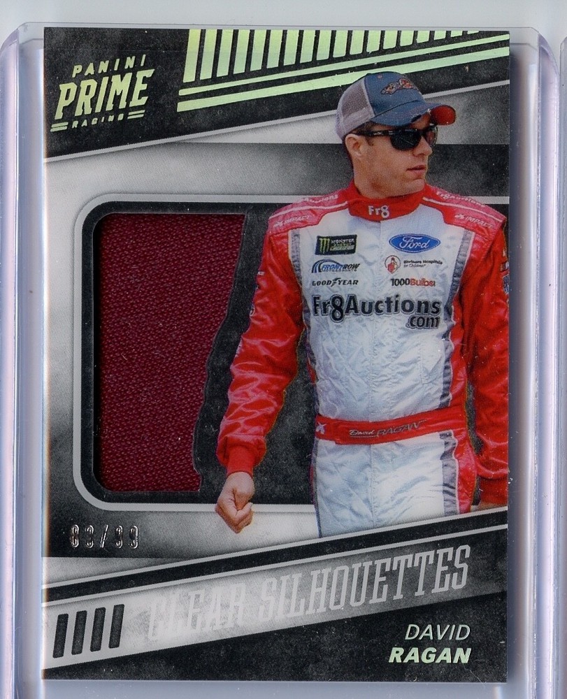DAVID RAGAN 2018 PANINI PRIME CLEAR SILHOUETTES RU FIRESUIT CARD CS-DR 83/99