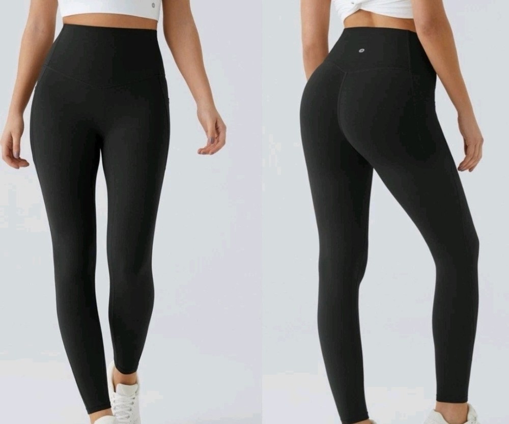 Halara UltraSculpt High Waist Tummy Control Leggings Black 7/8 Size XS NWT