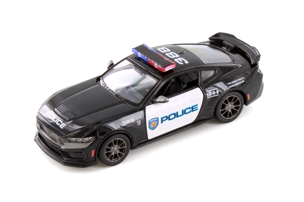 2024 FORD MUSTANG DARK HORSE POLICE EDITION 1/38 DIECAST CAR KINSMART 5455DP
