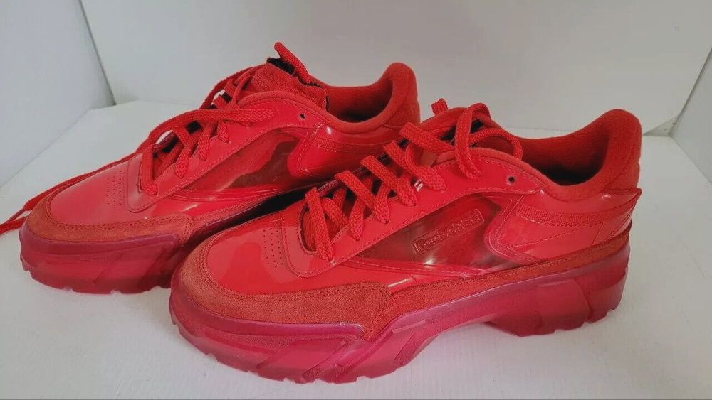 Cardi B Club C V2 Women's Shoes Leather Mars Red Women's Size 7.  PRE-OWNED