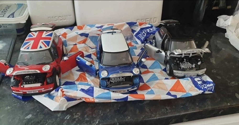 Mini Coopers Diecast Models 1/18 Scale, X3 Models - NoBoxes