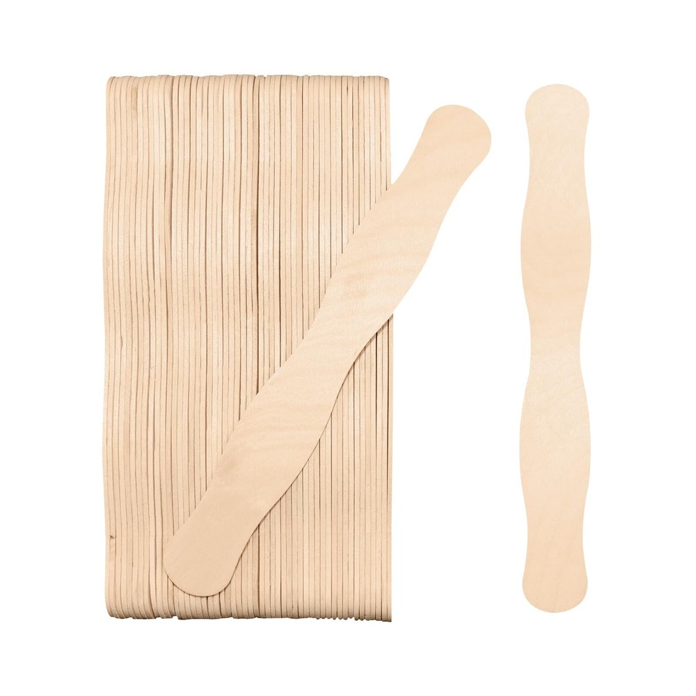 KTOJOY 55 Pcs Wooden Fan Handles 8 inch, Jumbo Craft Sticks for Wedding Progr...