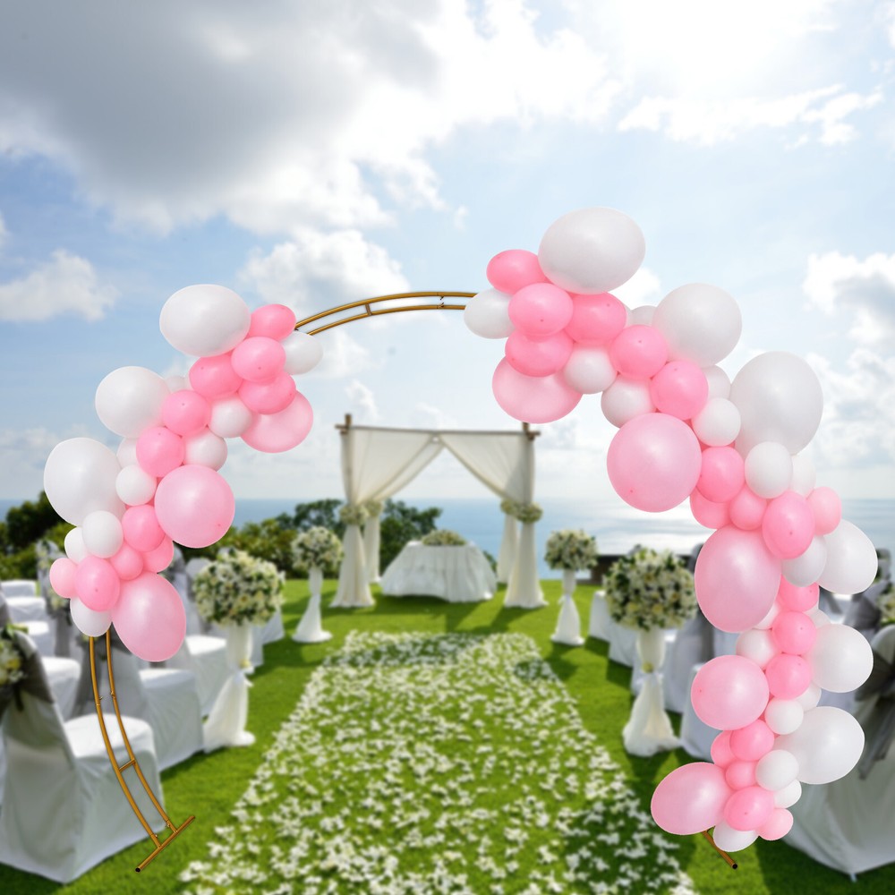 Round Wedding Arch Backdrop Stand Metal Wreath Arch Flower Frame Party Decor NEW