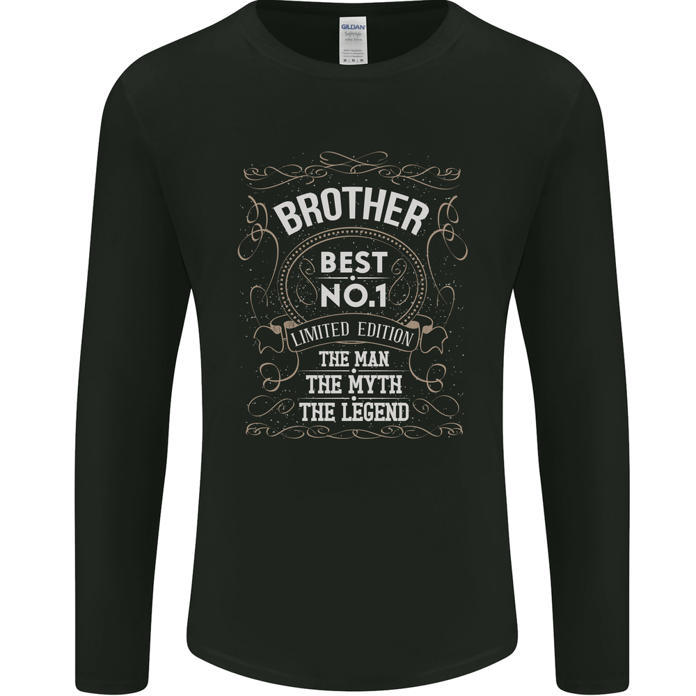 Fathers Day No 1 Brother Man Myth Legend Mens Long Sleeve T-Shirt-image