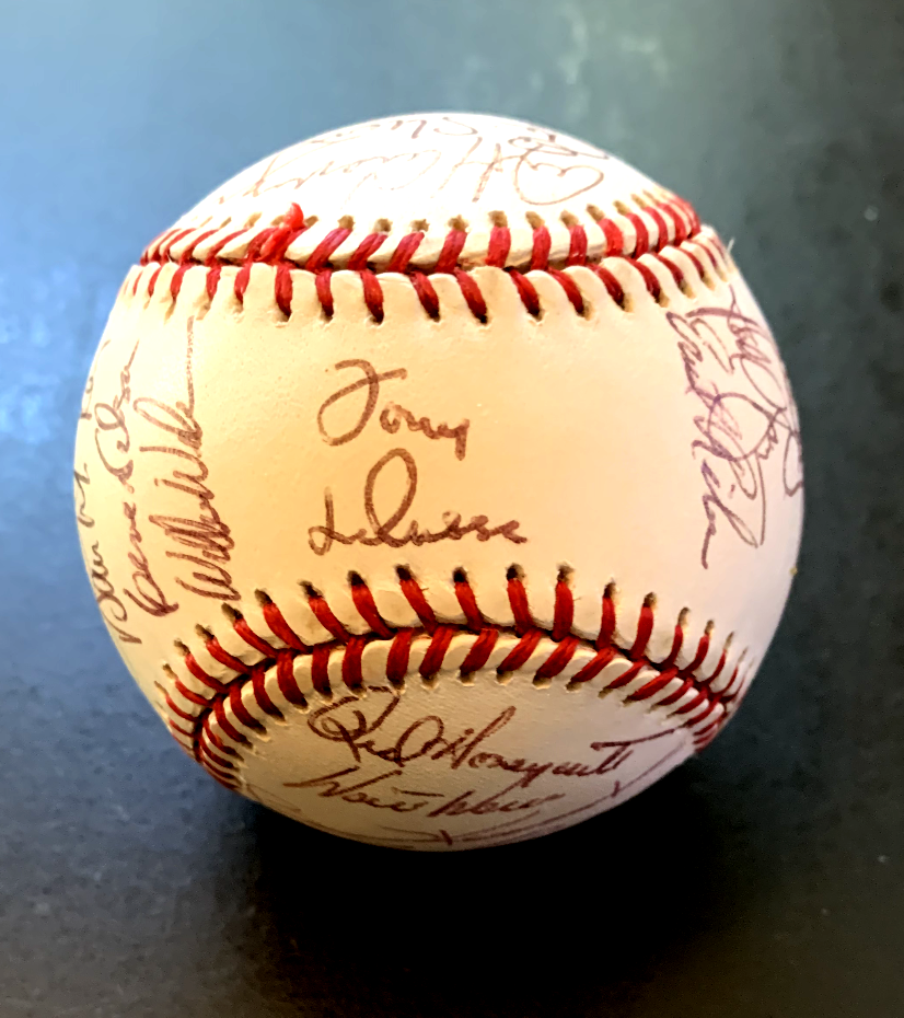 Official Oakland A's 1991 Team  Ball Henderson, Canseco, McGuire. CHRISTMAS SALE-image