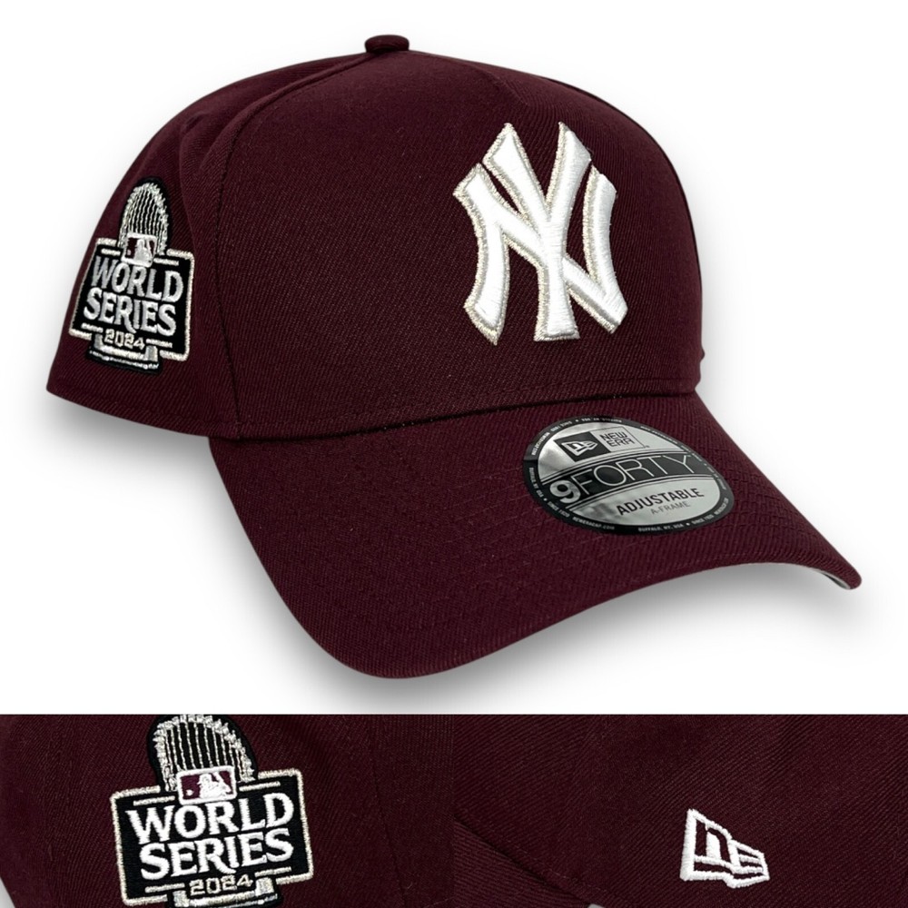 New York Yankees 24 WS 940 AF Adjustable Snapback New Era Cap - Maroon -NWT