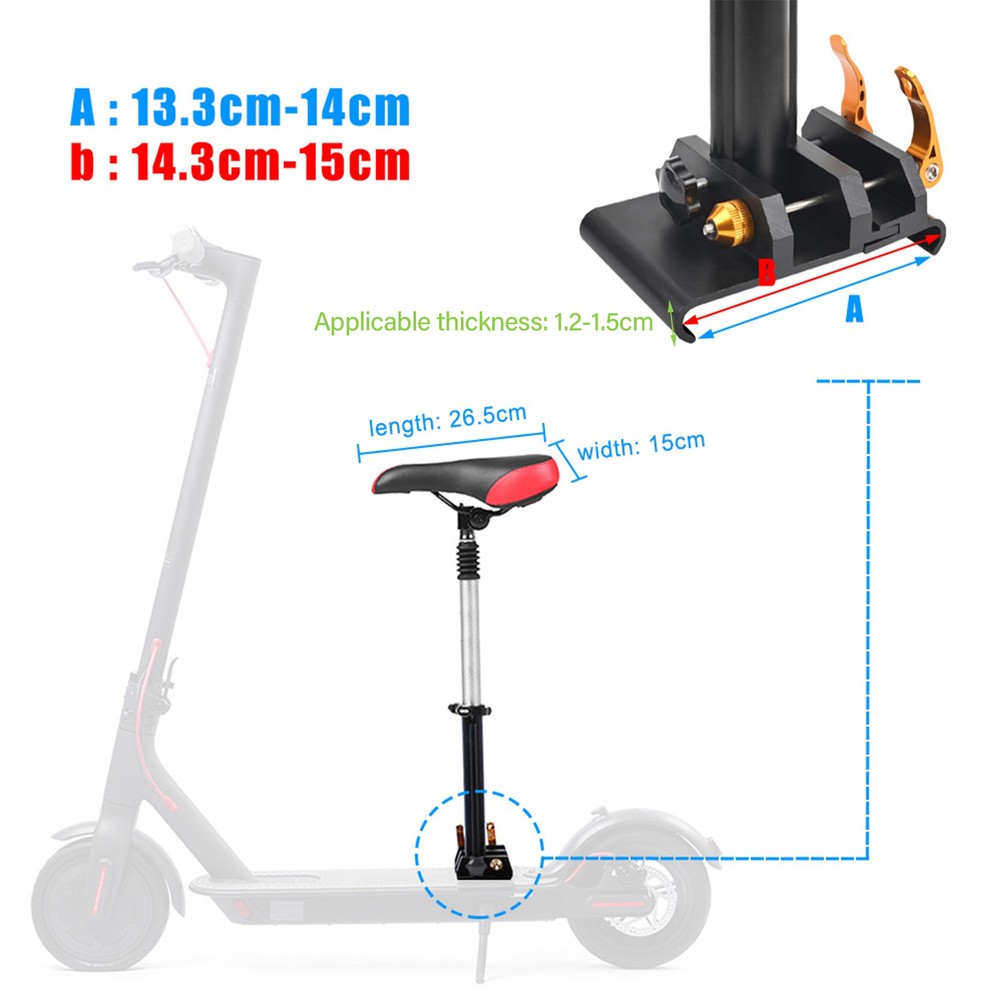 Electric Scooter Seat Saddle Foldable Adjustable Universal Punch FD