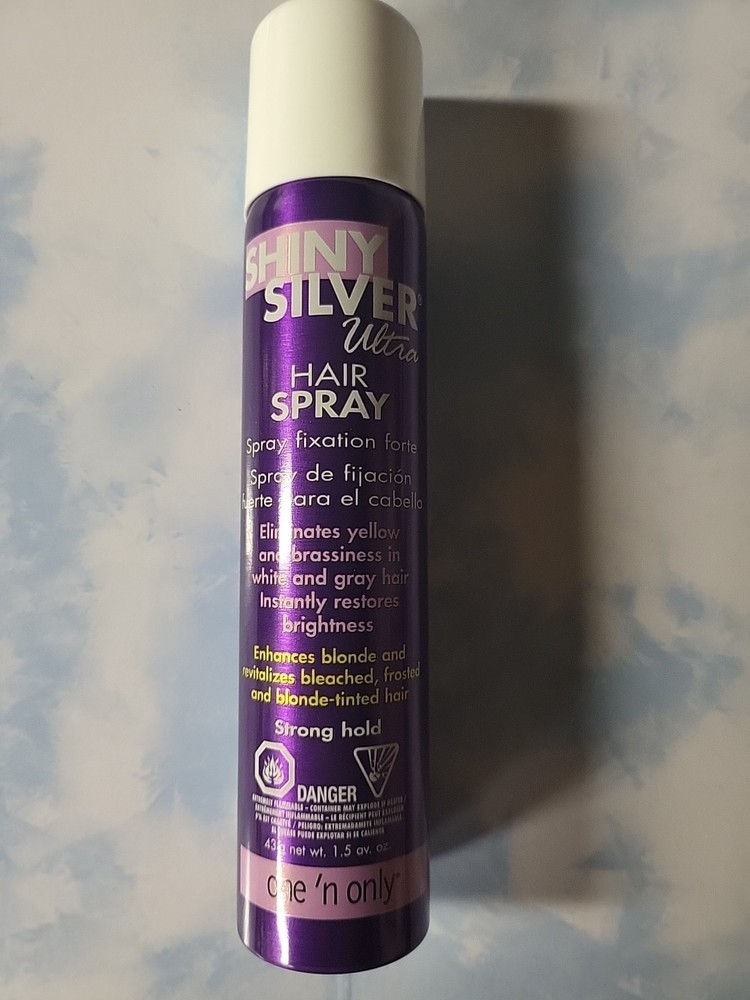 One 'N Only Shiny Silver Ultra Hair Spray Strong Hold 1.5 oz