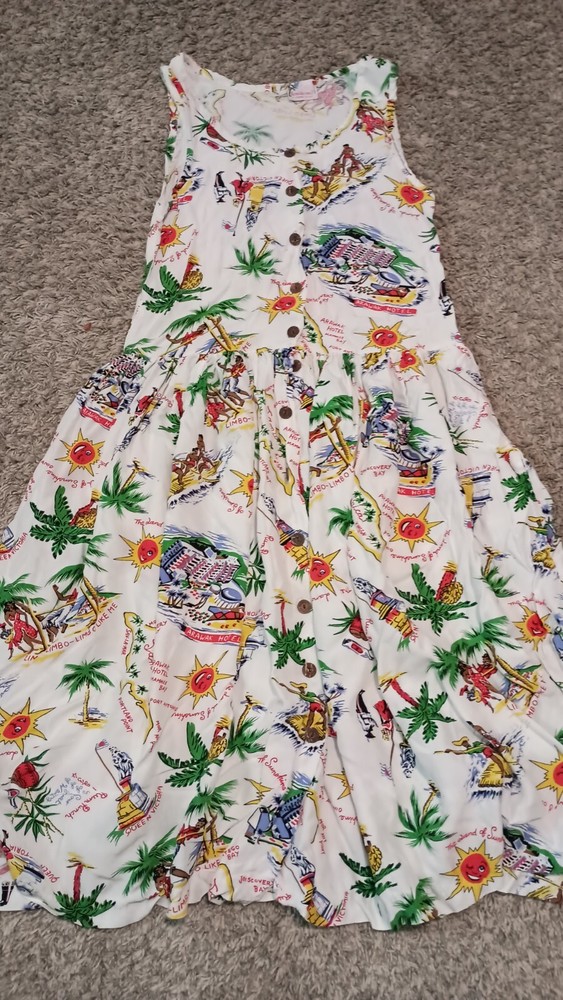 Women's Reminiscence Dress Size Small Multicolor Beach Tropical Sunshine Vintage