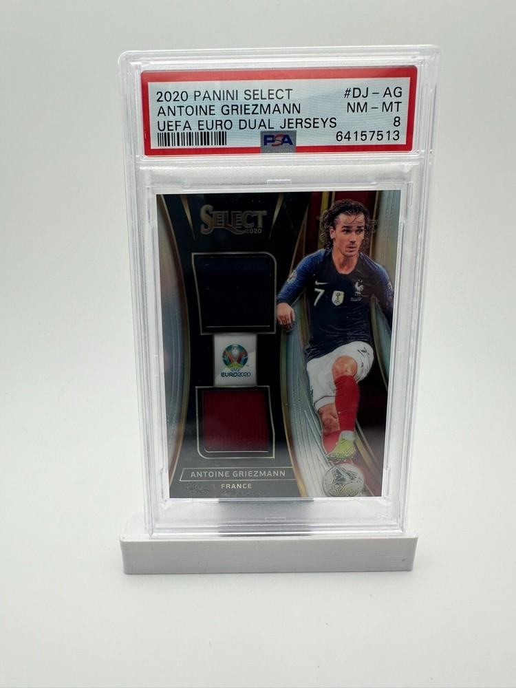 2020 Panini Select UEFA EURO Dual Jersey DJ-AG Antoine Griezmann PSA 8 Graded Card  