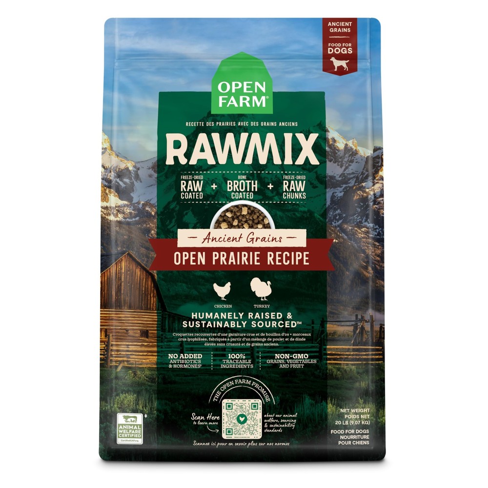 Open Farm, RawMix Dry Dog Food with Ancient Grains, 20 Pound (Pack of 1)