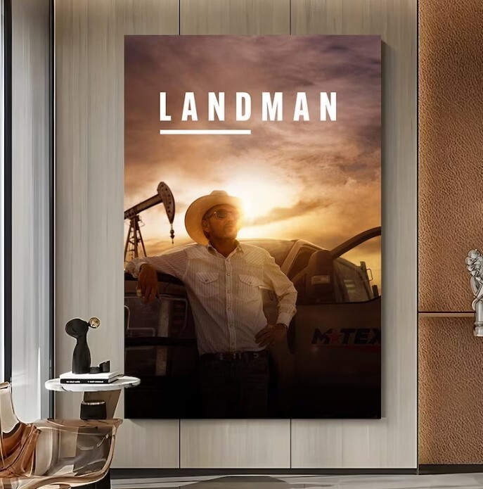 Landman Movie Poster , Midcentury Modern
