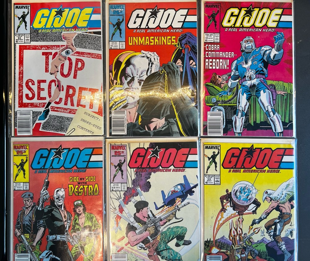 Lot Of Six (6) 1987 Marvel GI Joe A Real American Hero Newsstand