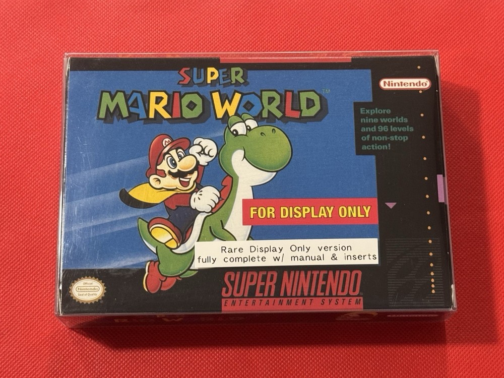 SNES - Super Mario World [Promo] Display Only Box - 100% Complete (CIB) Nintendo