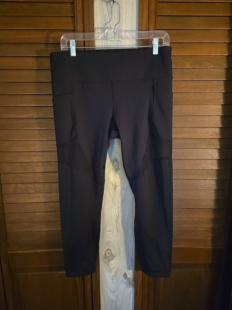 Members Mark Black Compression Leggings with Sheer Panels Womens XXL-image