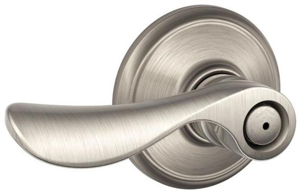 Schlage F40-CHP Nickel Champagne Privacy Door Lever Set with Smooth Operation  
