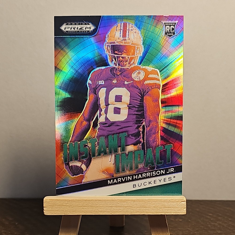 2024 Panini Prizm Draft Picks Marvin Harrison Jr RC Green Instant Impact #II-MHJ Card