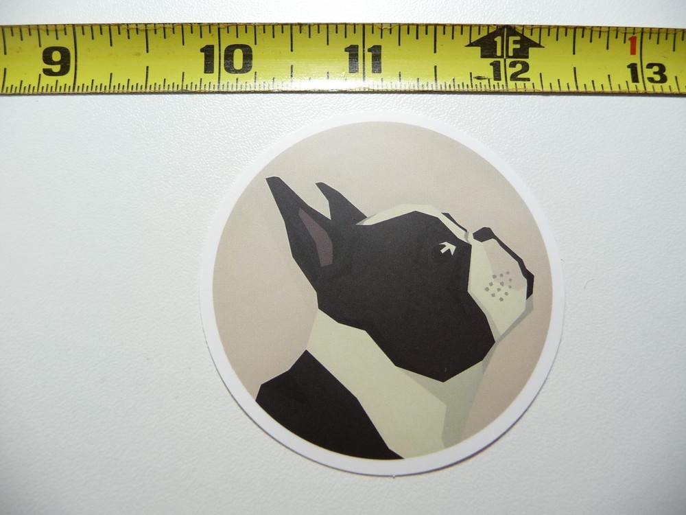BULLDOG SIDE VIEW CIRCLE DECAL STICKER DOG PET BEST FRIEND LAPTOP