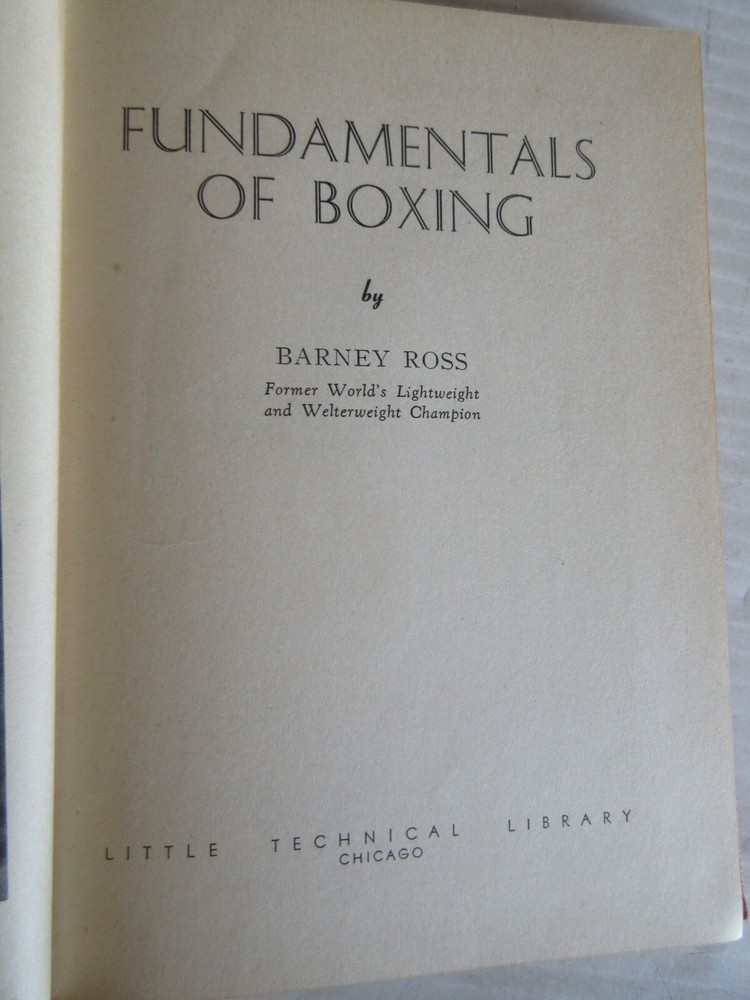 RARE - FUNDAMENTALS OF BOXING BY BARNEY ROSS 1942 1st EDITION