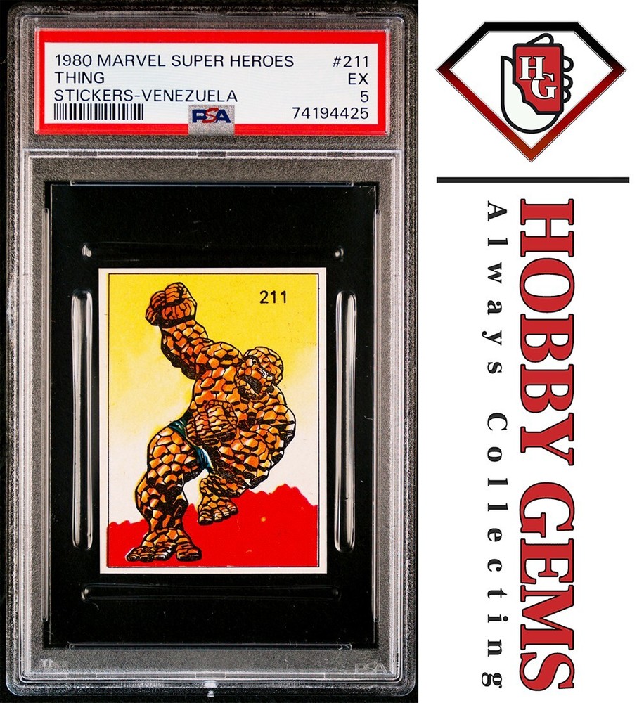 THING PSA 5 1980 Marvel Super Heroes Stickers-Venezuela #211