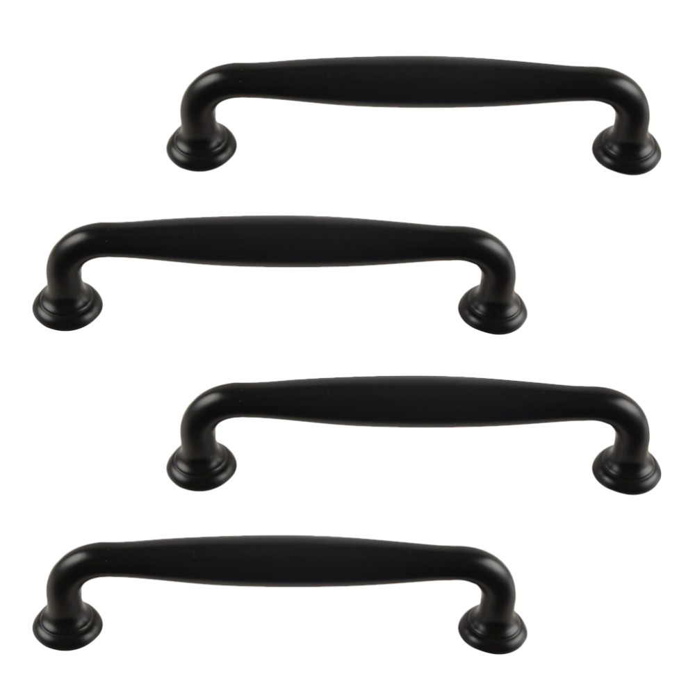 4-Piece Single Hole Small Handle Drawer Pulls for Cabinets and Doors