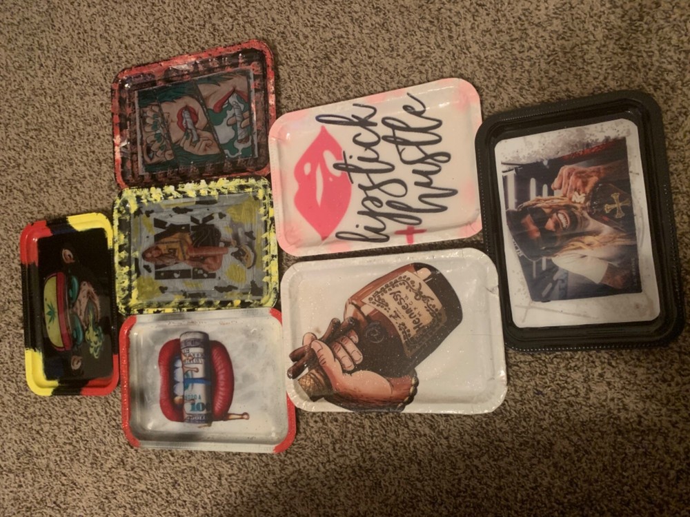 Custom smoking trays flash sale at $15 each ready to ship  -image