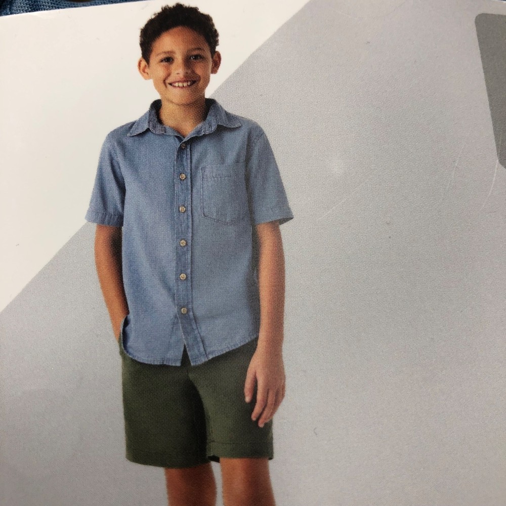 MEMBERS MARK boys 2-piece shirt and shorts set size 4/5 NWT-image