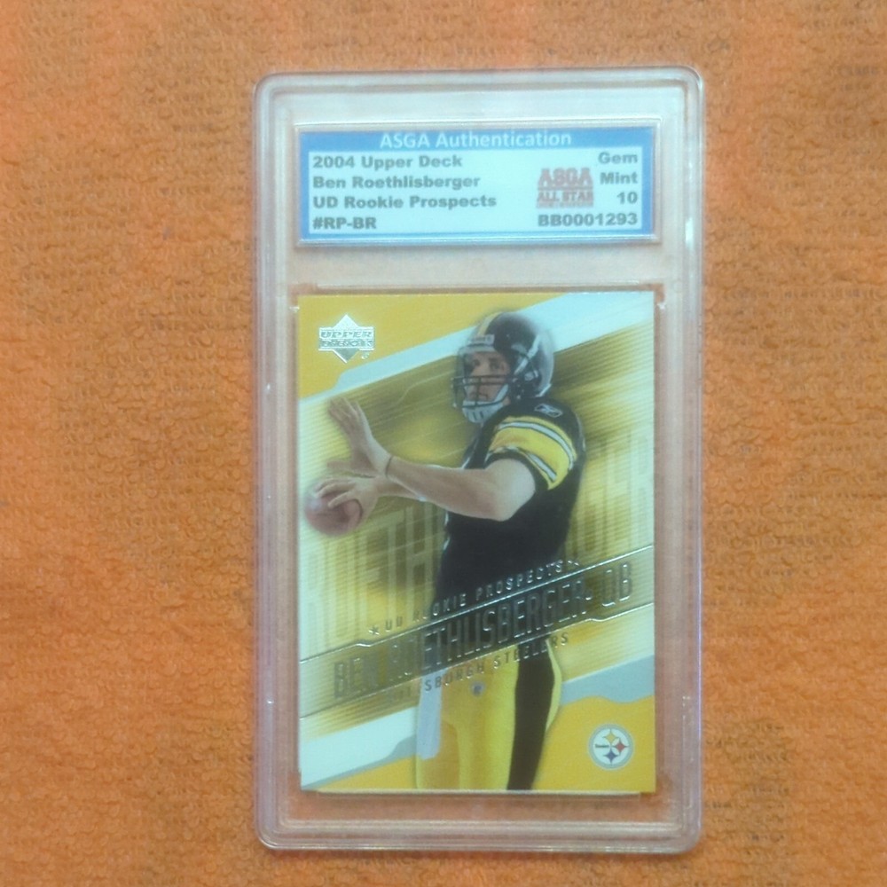 2004 Upper Deck Rookie Prospects Ben Roethlisberger ASGA GEM MINT 10 HOF NFL Card