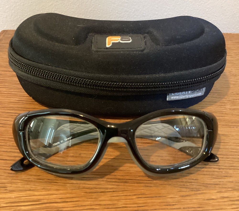 REC SPECS Liberty Sport F8 Black/Grey Boys Kids Wrap Eyeglasses 49-17-135**