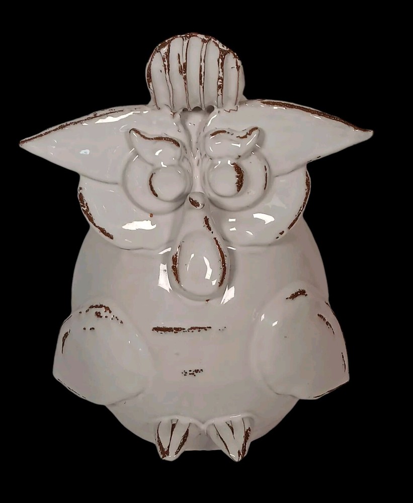 Nuova Coli Ceramiche Owl Figurine White Made in ITALY 10