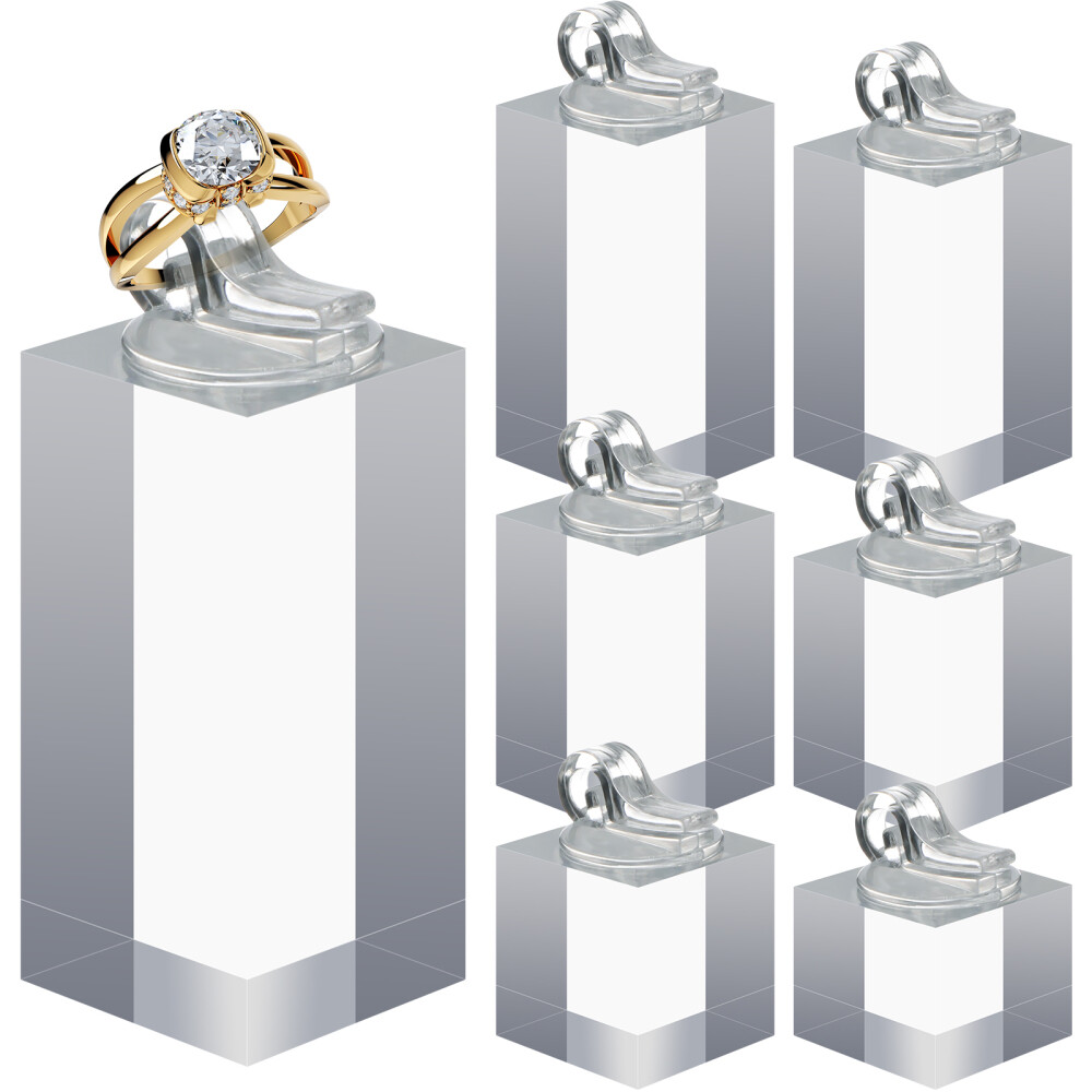 7 Pcs Display Stand Delicate Cube Earrings Stand Lady Girl Madam