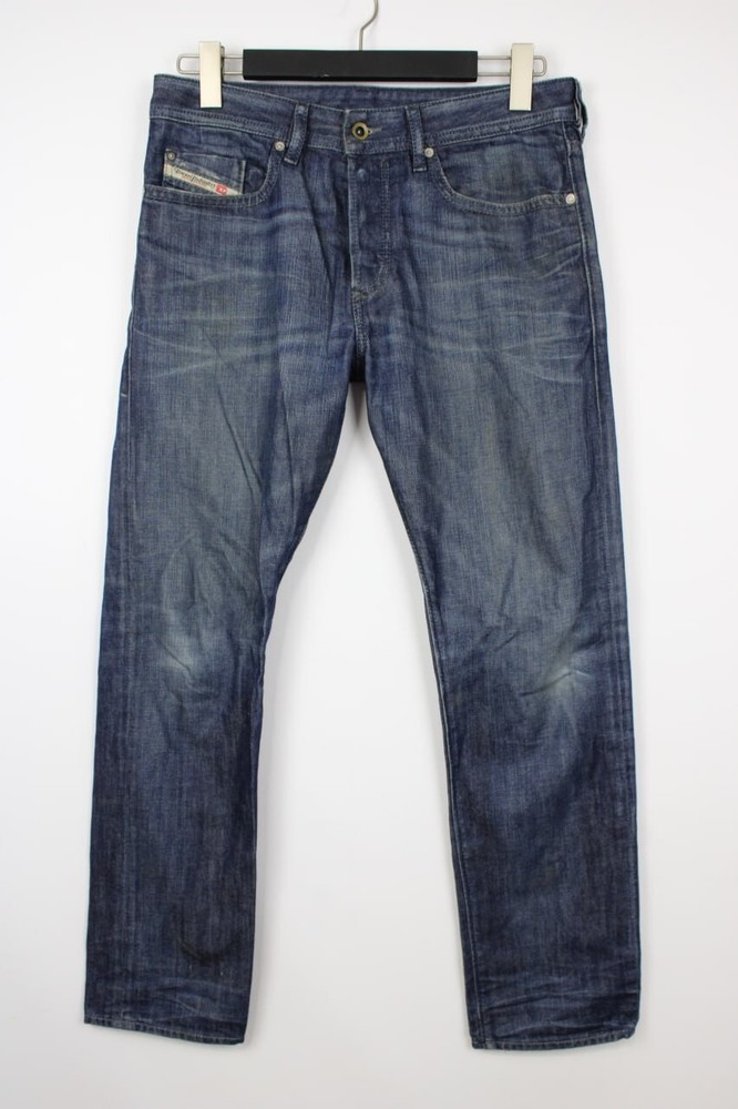 DIESEL BUSTER 0842N Wash Blue Denim REGULAR SLIM TAPERED Jeans W30 L30