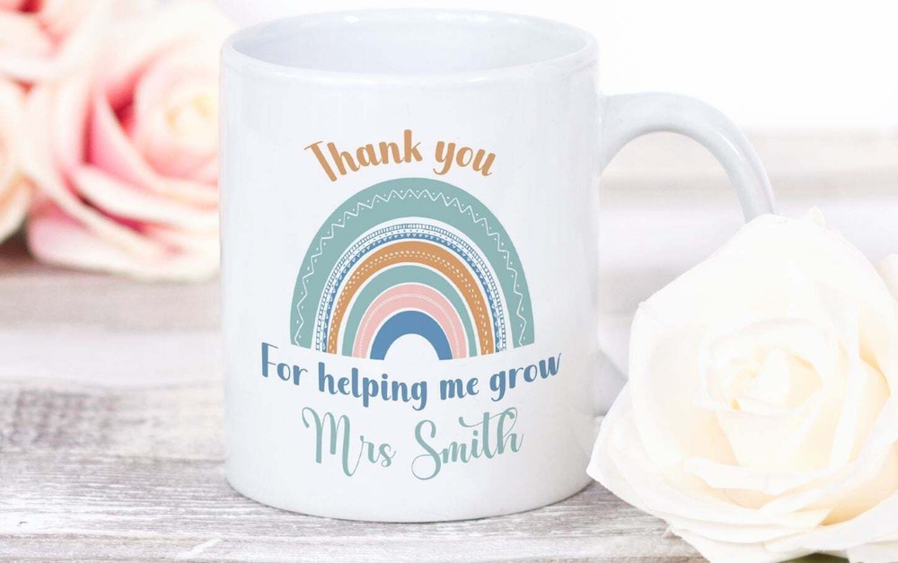 Personalised Thank You Teacher Mug Thank You Teacher Gift Teaching Assistant