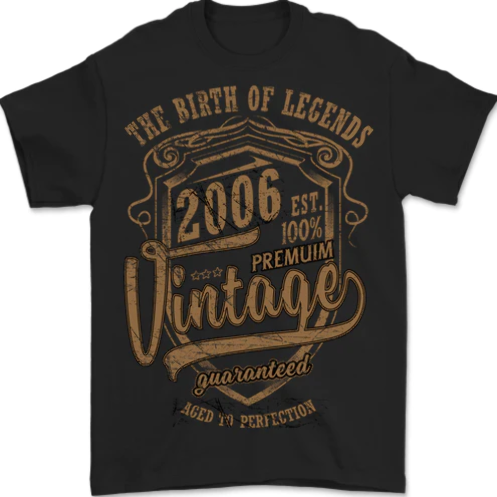 Birth of Legends 17th Birthday 2006 Mens T-Shirt 100% Cotton