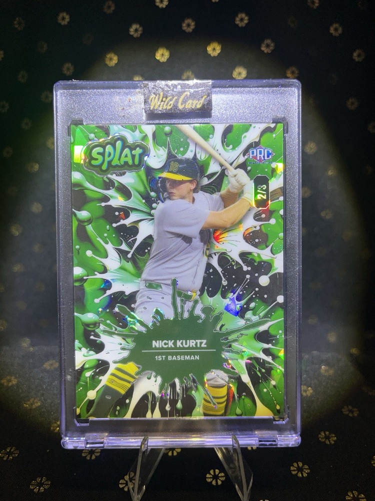 2024 Nick Kurtz Wildcard Splat PRC 2/3 Green Cracked Ice !!!