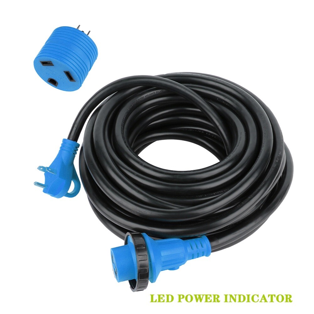 50 Foot 30 Amp RV Extension Power Cord 100% Copper Wires Trailer Motorhome Twist