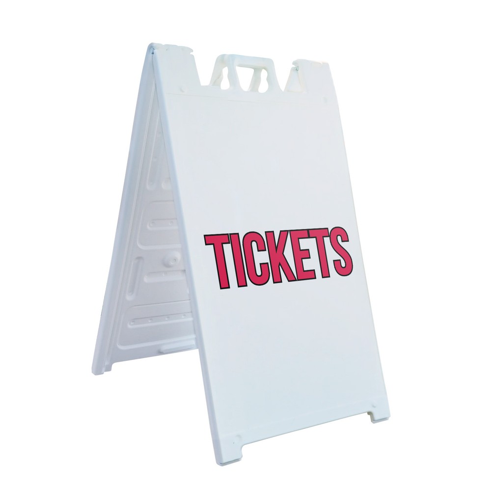 Tickets Heavy Duty A-Frame Sidewalk Sign Event Promotions Bold Message Large