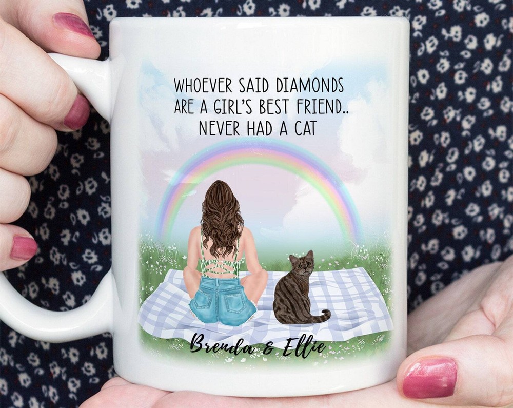 Personalized Cat Lover Mug Cat Mom Gift Cat Coffee Mug Gifts For Cat Lovers
