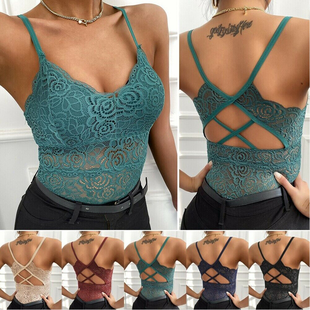 Women Lace Sexy Bralette Bralet Bra Cami Vest Ladies Crop Top Camisole Busti