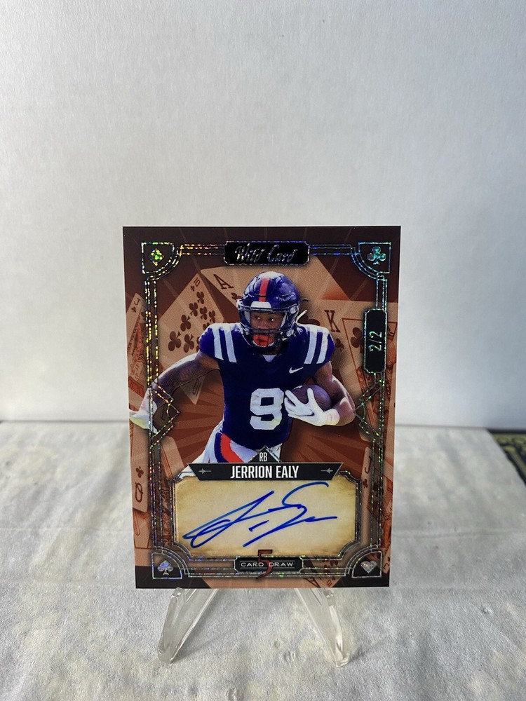 2022 Wild 5 Card Draw NFL Football Jerrion Ealy Rookie Auto Card /2 Chiefs