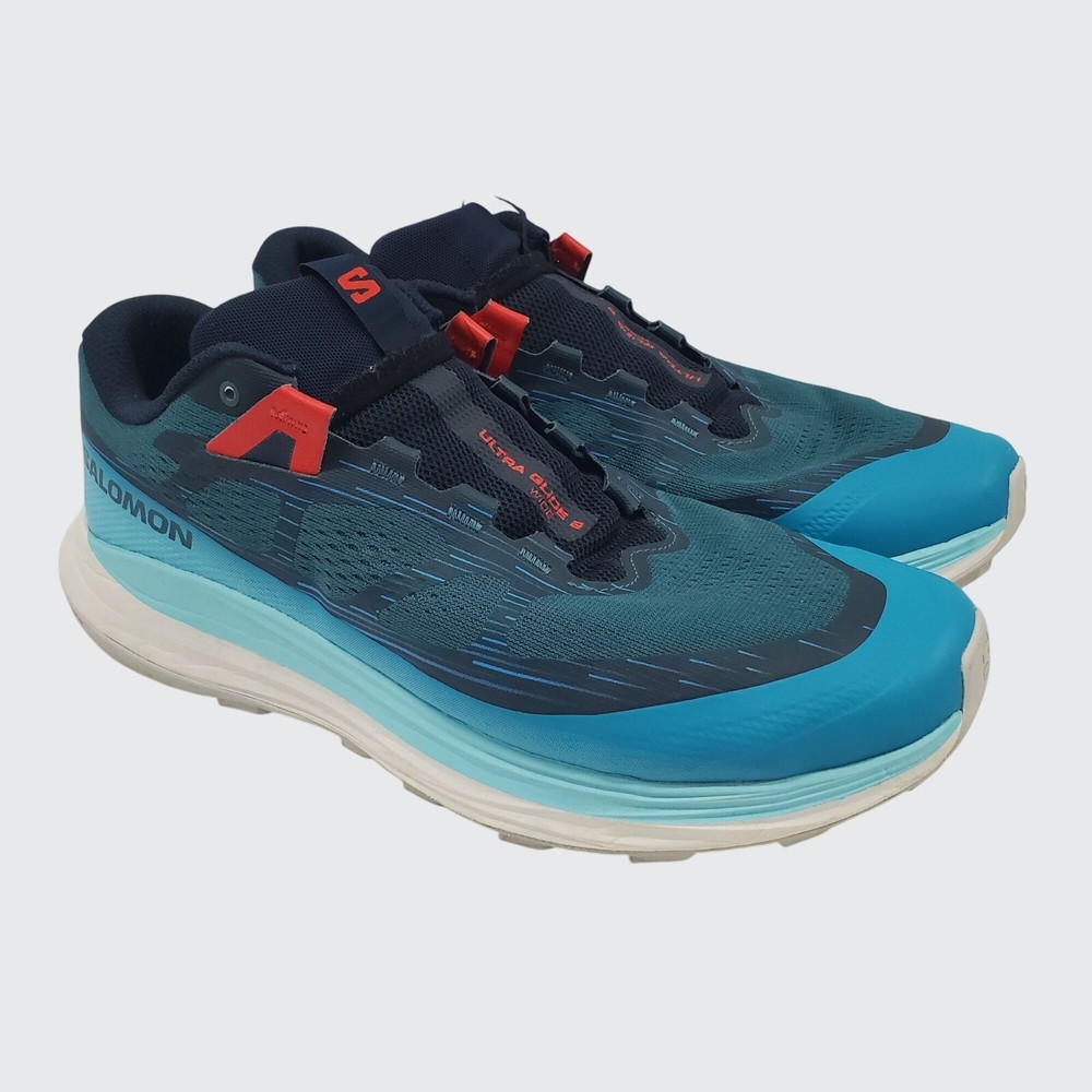 Salomon Ultra Glide 2 Trail Runners with Ortholite Size 11 Blue White
