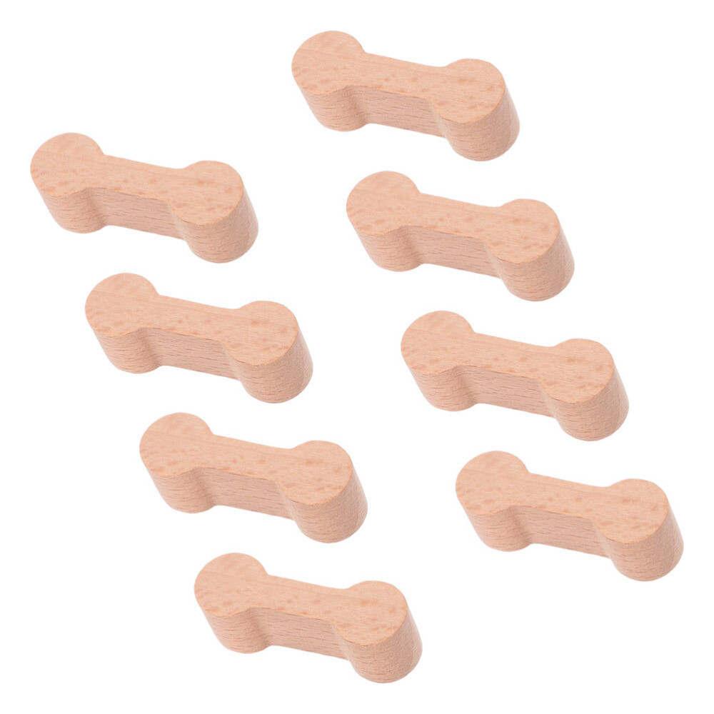 8-piece wooden train track connectors for kids simple play