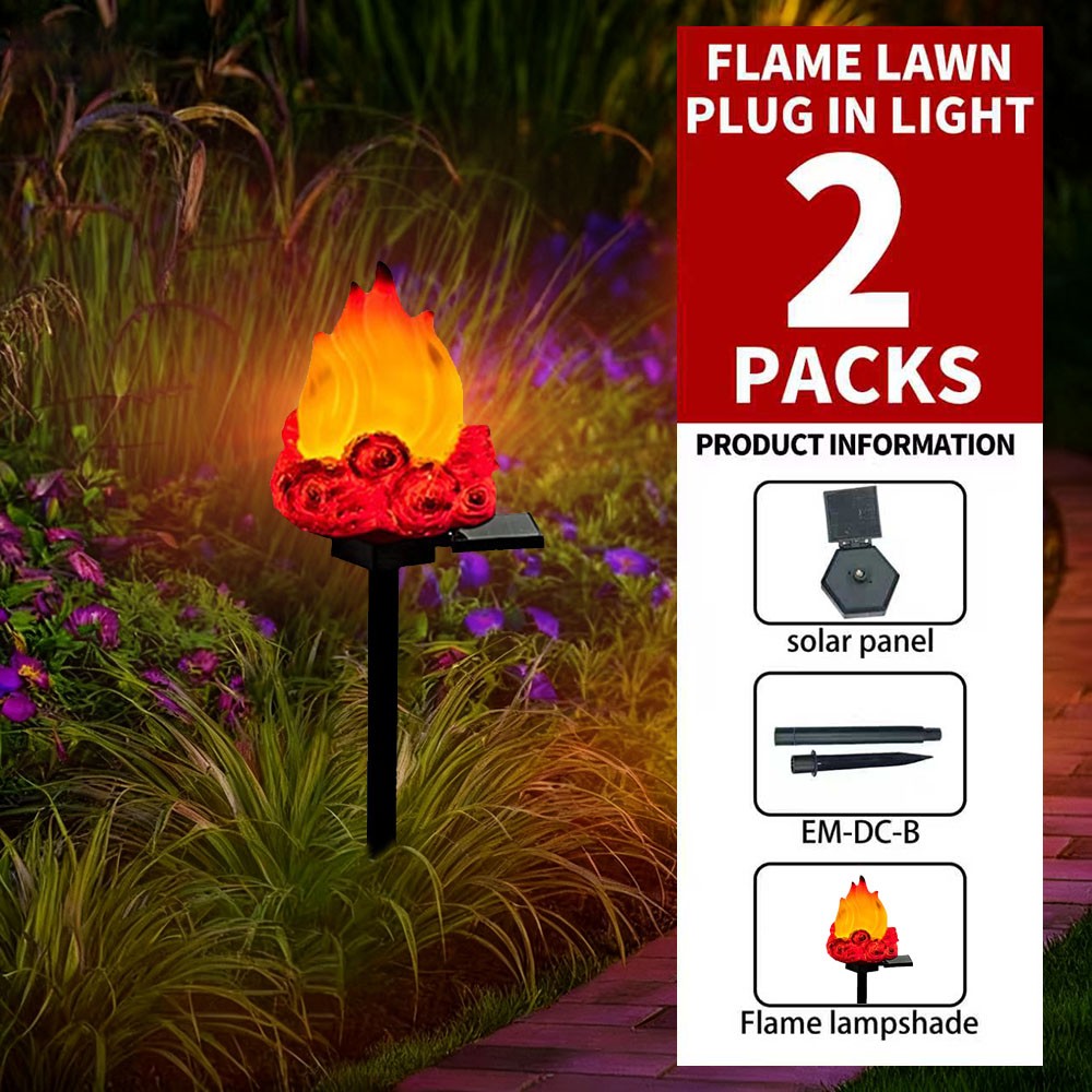 2PCS LED Fake Fire Flame 3D Campfire Lamp for Festival Event Party Club Decor