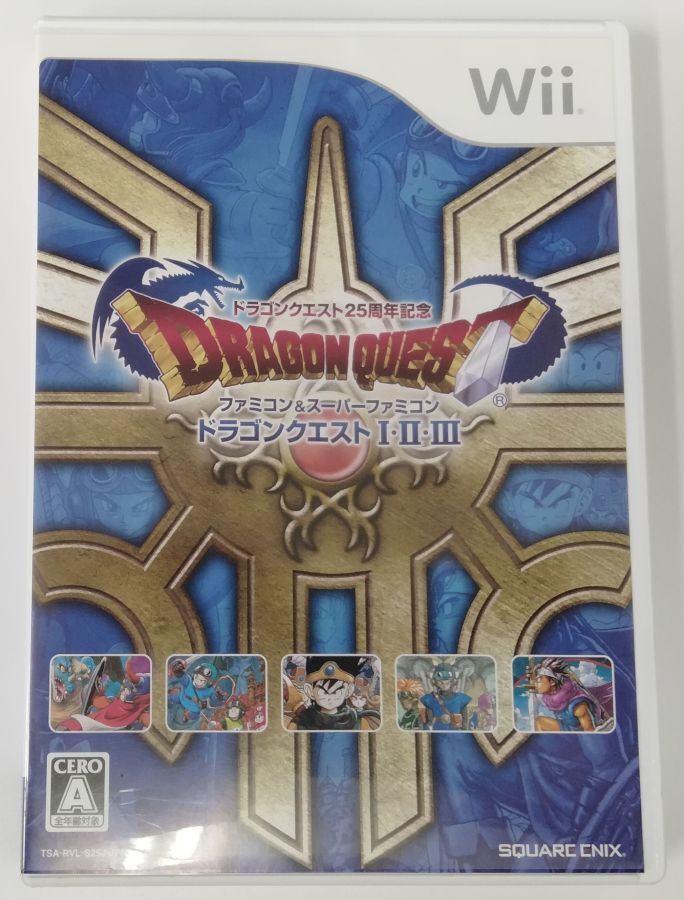 Nintendo Wii Dragon Quest I II III 25th Anniversary Edition with Box Manual 9789 SP