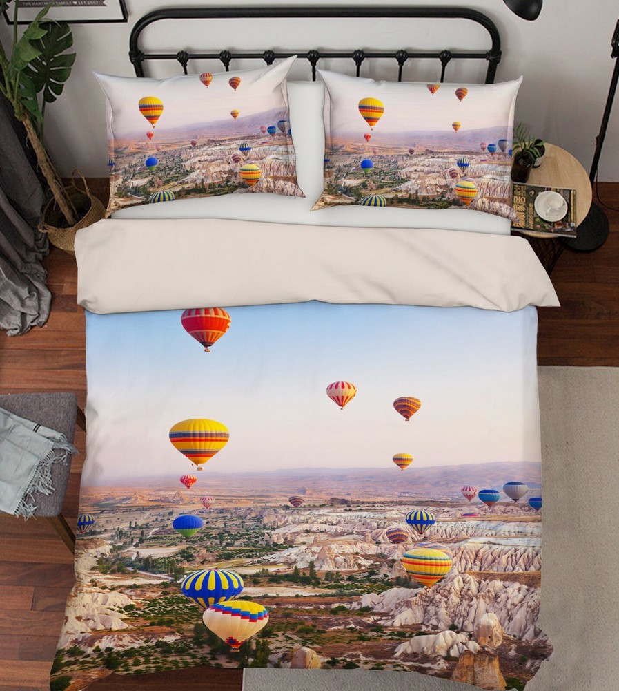 3D Red Balloon ZHUA3286 Bed Pillowcases Quilt Duvet Cover Set Queen King Zoe