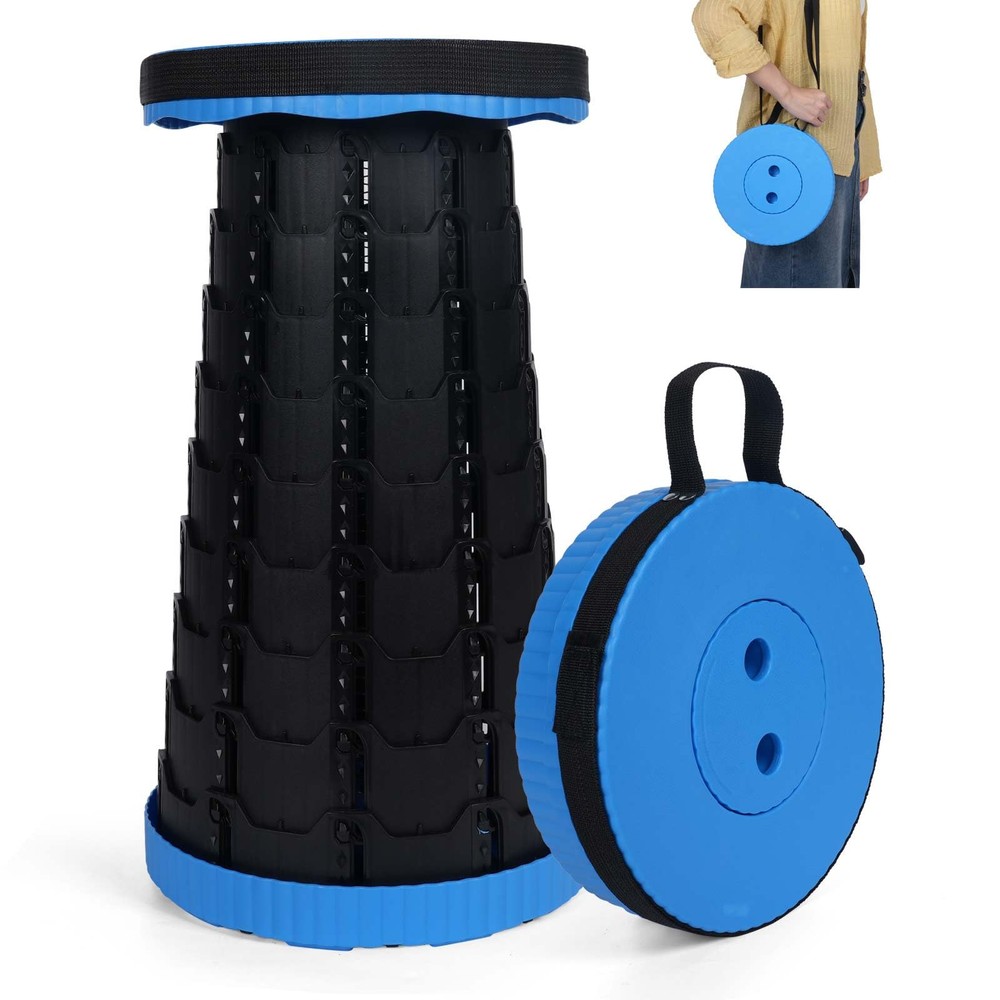 Upgraded Portable Camping Stool with Switch Lock - Collapsible Folding Chair