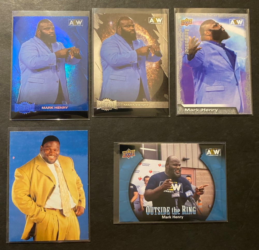 Mark Henry - 5 Wrestling Card Package Deal