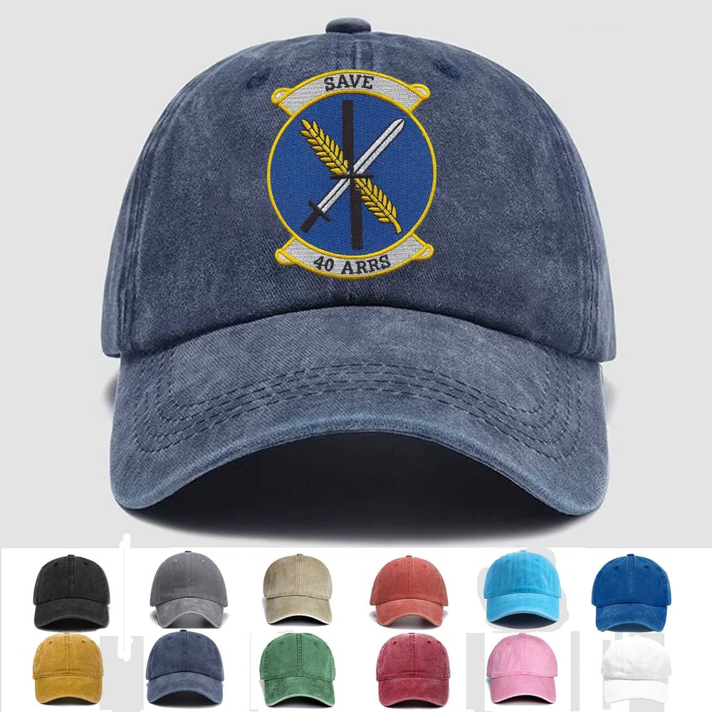 Custom Embroidered Hat 40th Aerospace Rescue and Recovery squadron, Veteran Cap