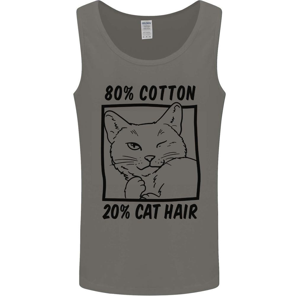 Part Cotton Part Cat Hair Funny Mens Vest Tank Top